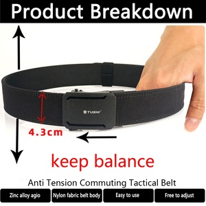 Cinturón Táctico <span class=keywords><strong>TUSHI</strong></span> para Hombre, de Nylon Resistente con Hebilla de Aleación, 120cm, Personalizable, Venta al Por Mayor, Disponible en Stock - Product Image 4