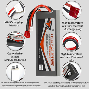 Batterie agli ioni di litio 30C 7.4V 5000mAh ai polimeri di litio di fabbrica per giocattolo rc stunt 360 luci per <span class=keywords><strong>auto</strong></span> fuoristrada veicolo alimentato a <span class=keywords><strong>batteria</strong></span> - Product Image 5