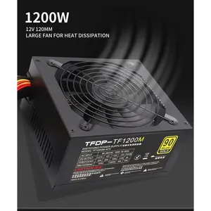 ATX <b>Psu</b> <b>1200w</b> Gold Power Supply PC Game Gaming Power Sources - Product Image 1