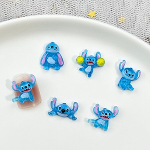 Dibujos animados japoneses dientes azules elfo bailando sentado resina artesanía decoración Mini caja de basura Nail Art Charms PIEZAS DE MANICURA - Product Image 6