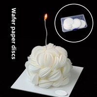Cercles de papier de riz glutineux très populaires sur internet, 3,8 cm et 5 cm, nouvelles décorations de gâteaux de mariage de style chinois, en boîte