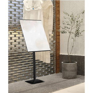 Muestra menú soporte 29 pantalla ancha de 21,6 pulgadas pedestal de aluminio soporte de señal suelo de pie carga superior fácil de abrir - Product Image 6