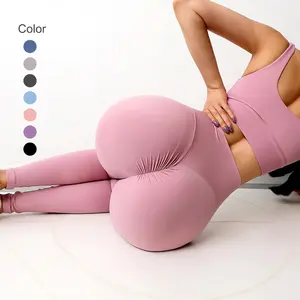 Wholesale 2021 Hot Sale Ladies Butt Scrunch Sports Recycled Legging Workout Sexy Yoga Pant For Women