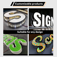 Panneau lumineux LED 3D personnalisé Kelly Sign, étanche IP65, en acier inoxydable, pour extérieur, parc, entreprise, signalétique électronique illuminée