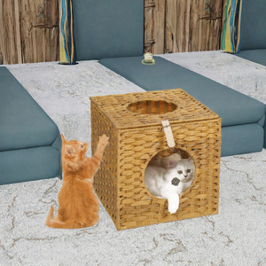 Extra Large Foldable Dog <b>House</b> Indoor Pet <b>Bed</b> Double-Sided Rattan Eco-friendly Winter Modern Handwoven - Product Image 3