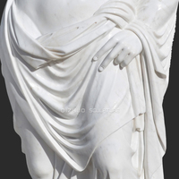 Décor de jardin extérieur grandeur nature pierre naturelle homme nu dieu grec Figure Sculpture marbre blanc Statue de Zeus