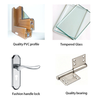 Porte de salle de bain moderne en PVC blanc imperméable, simple, intérieure, en UPVC, avec verre dépoli et persiennes de ventilation pour la maison