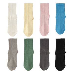 Calcetín de Yoga de Fitness de punto de Color sólido Nuevos productos Calcetines de Pilates con agarre antideslizante personalizado con logotipo en el cuerpo/puño Longitud de la tripulación - Product Image 5