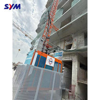 Monte-charge à double cage pour passagers GJJ SC200/200 pour la construction