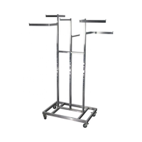 Langlebiger Rolling Garment Holder Metall Display Rack mit Riemens ch eiben Tragbare Stahl Rack Möbel Boden Display Stand Einfache Installation