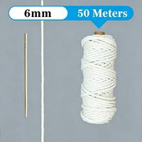 Ficelle et Corde en Coton Beige Haute Ténacité Écologique Enduites de 100m pour Emballage, Liage, Fabrication de Viande, Fabrication de Saucisses, Emballage Cadeau - Vente en Gros