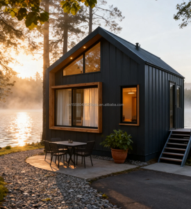 Maison préfabriquée moderne en conteneur, structure en acier galvanisé, fenêtres en alliage d'aluminium, couleur personnalisable pour hôtel/villa - Marque PINGUI - Product Image 3