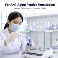 Bubuk GHK-Cu (Peptida Tembaga) Kelas Kosmetik Demeter CAS 89030-95-5 Kemurnian Tinggi 99% Dukungan Label Pribadi