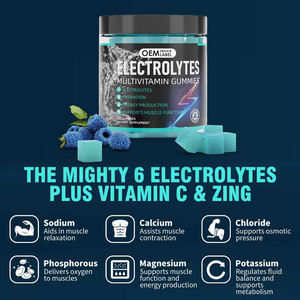 Gommes multi-vitamines électrolytiques OEM en vente chaude avec <span class=keywords><strong>calcium</strong></span>, magnésium, soutien de la santé, approvisionnement en énergie musculaire, suppléments sportifs - Product Image 3