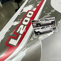 Autocollants graphiques latéraux sur mesure pour L200 Pickup 2026 – Style OEM, remplacement en vinyle, design taille originale