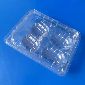 Emballage transparent de récipient de fruit de boîte transparente en plastique jetable de 4 cellules pour des kiwis