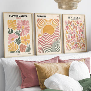 HAOWAI OEM/ODM Tirages muraux d'art de galerie abstraite, affiche Bahuaus, art mural imprimable, ensemble d'affiches d'<span class=keywords><strong>exposition</strong></span>, art d'impression <span class=keywords><strong>Matisse</strong></span> - Product Image 1