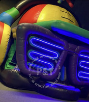 Château Gonflable Commercial DJ Disco Dome pour Fêtes Dansantes, Structure Gonflable Personnalisée avec LED pour DJ et Soirées Disco