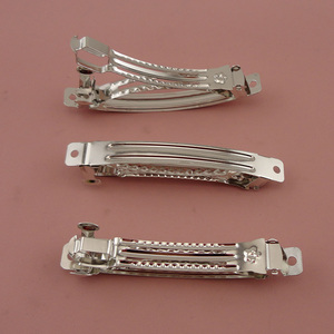 8.0cm 3.15 Pouces Argent Fleur En Relief En Métal Français <span class=keywords><strong>Cheveux</strong></span> Barrettes Clips avec trois verrouillé pour La Main Femmes Bijoux De <span class=keywords><strong>Cheveux</strong></span> - Product Image 2