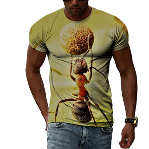 تيشيرت رجالي جديد لفصل الصيف من Fitspi سريع الجفاف مطبوع برسم النمل العالمي مطبوع ثلاثي الأبعاد بأكمام قصيرة جودة مميزة Xxxxl - Product Image 2