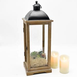 Boerderij Tuin Outdoor Home Decor Vintage Rustieke Decoratieve Bruiloft Houten Orkaan Kaars Lantaarn, Lantaarn Kaarshouder - Product Image 5