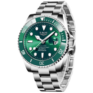 <span class=keywords><strong>Reloj</strong></span> de pulsera de cuarzo de acero inoxidable de lujo para hombre, resistente al agua, diseño deportivo de negocios, esfera de 40mm de diámetro, 22mm, <span class=keywords><strong>Reloj</strong></span> de moda para hombre - Product Image 4