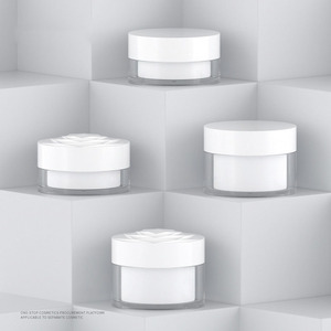 PP Trắng Mỹ Phẩm Bao Bì Vòng Lọ Kem Mới <span class=keywords><strong>Jar</strong></span> Với Rose Pattern Như 20 Ml 30 Ml Kem Dưỡng Da <span class=keywords><strong>Jar</strong></span> - Product Image 3