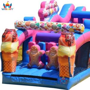 Nuevo Diseño de Pista de Obstáculos Inflable Candyland de 85 pies de Largo para Alquiler con Material de PVC de 0.55mm, Garantía de 3 Años y Logotipo Personalizado - Product Image 5