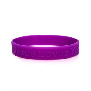 Vente en gros de bracelets et de bracelets en caoutchouc par les fabricants, bracelets en silicone « Jésus t'aime », bracelets personnalisables avec logo - Product Image 6