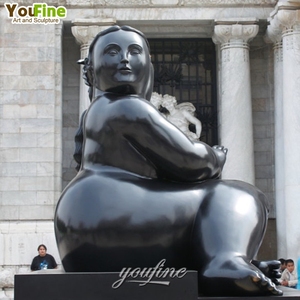 Célèbre décor de jardin extérieur moderne abstrait Bronze grosse femme Sculpture par Botero - Product Image 3