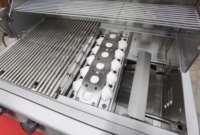 Gril de barbecue à gaz commercial professionnel en acier inoxydable 304 à 4 brûleurs
