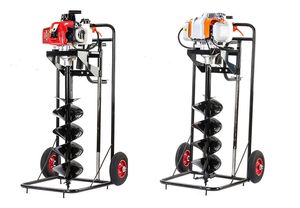 Piccolo carrello del fertilizzante della benzina per la piantatura agricola del frutteto del palo di perforazione del foro del foro che guida il prodotto della coclea - Product Image 5