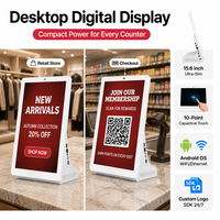 Layar Digital Signage 10.1 Inci untuk Meja, Layar Sentuh Android WiFi, Kios Iklan untuk Toko Ritel
