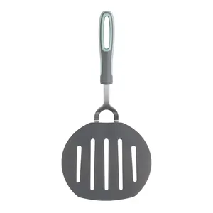 Kitchen Accessories Home Utensils Stainless Steel Large Flexible Cooking Frying Nylon Slotted Spatula Turner