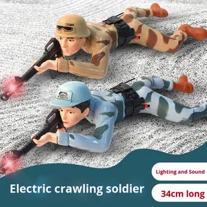 Camuflaje de soldado de rastreo eléctrico de moda con juguete de plástico de sonido para niños en estilo <span class=keywords><strong>TikTok</strong></span> para niños y niñas - Product Image 3