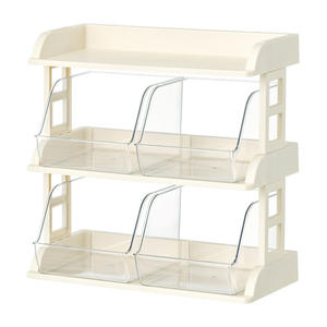 ชั้นวางของหลายชั้น 3 ชั้นโปร่งใสสำหรับจัดระเบียบบนโต๊ะสำหรับเมล็ดกาแฟเครื่องปรุงเคาน์เตอร์ครัวประหยัดพื้นที่ - Product Image 2
