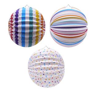 Lanterne en papier ronde pliable en accordéon EASTTERN, design arc-en-ciel, jetable, pour la décoration de fête d'anniversaire, de remise de diplôme - Product Image 1