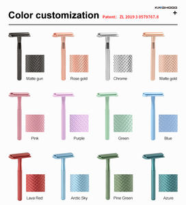 Бритва для мужчин и женщин, традиционная Безопасная бритва из металла под розовое золото, с двойными лезвиями, подарок - Product Image 3