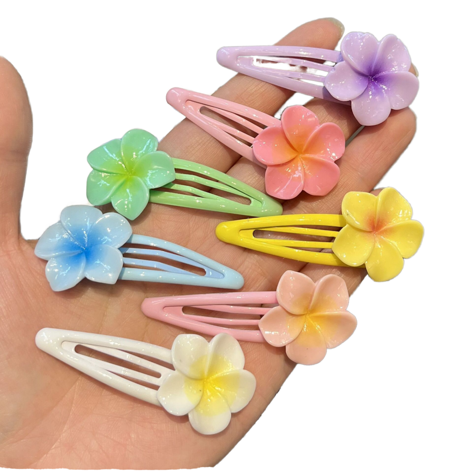 Colorful Floral Egg Flower BB Hair Clips Kids' Sweet Spring New Multi-Color Hair Barrettes Non-Damaging Hair Forks