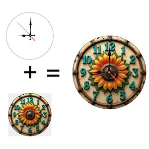 Round Wooden Wall <b>Clock</b> 25x25Cm Silent Non Ticking Cafe Restaurant Decor - Product Image 1