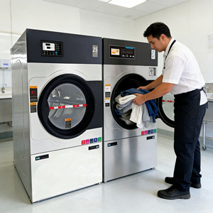 Séchoir commercial 12kg 15kg 25kg pour blanchisserie, équipement de blanchisserie industrielle à haute efficacité et grande capacité - Product Image 2