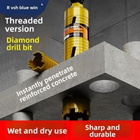 Foret diamanté professionnel Lansheng pour utilisation à sec et à eau, filetage M22, pour perçage mural de climatisation, machine de perçage rapide à eau 63