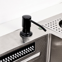 Évier de cuisine en acier inoxydable à cuve unique avec robinet, évier de cuisine multifonctionnel avec panier de vidange, style à un trou