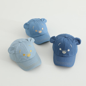 Gorra de béisbol para niños, diseño de oso vaquero, protección <span class=keywords><strong>solar</strong></span>, la más vendida. - Product Image 1