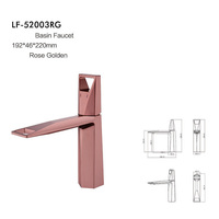 Robinet de lavabo mural thermostatique en laiton à cascade, à poignée unique, moderne, vente en gros d'usine, avec logo personnalisé, mitigeur de salle de bain