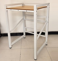 Étagère à linge double couche en métal sur pied avec rangement pour tambour et étagères empilables