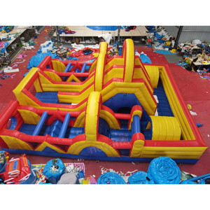 Corso commerciale grande percorso ad ostacoli gonfiabile per adulti casa di rimbalzo all'aperto - Product Image 4