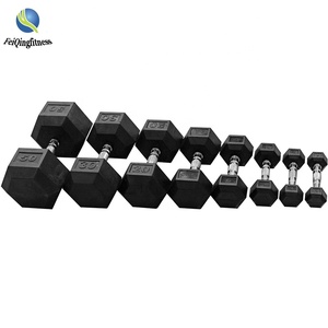 Custom <strong>40kg</strong> Hex Rubber <strong>Dumbell</strong> From China - Product Image 5