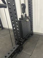Barre de traction en métal pour usage commercial, rack de musculation avec pile de poids de 80 kg, machine d'entraînement de musculation