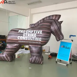 Giant Inflatable Trojan Horse Printed Wood Grain